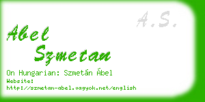 abel szmetan business card